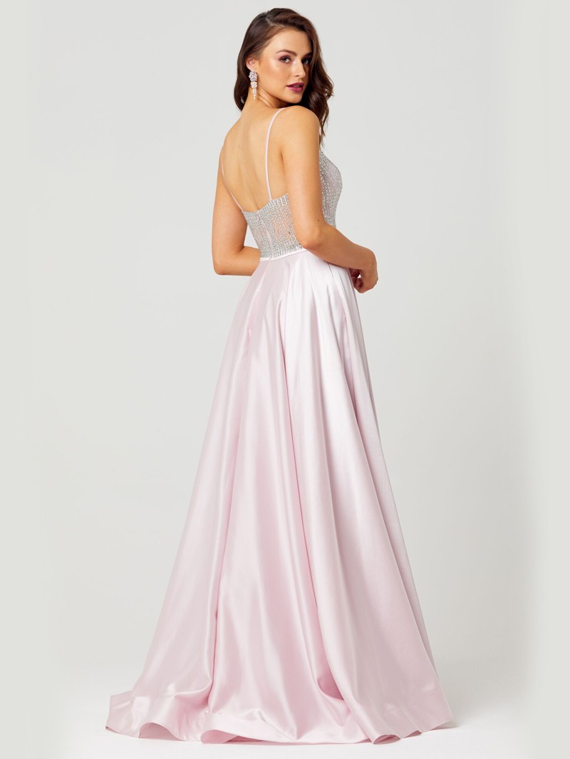 The A-line dress is so elegant with the beaded embellished bodice and ...
